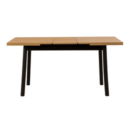 Τραπέζι Jemmy Megapap Επεκτεινόμενο από Μελαμίνη Χρώμα Φυσικό - Μαύρο 120/153x75x77εκ.