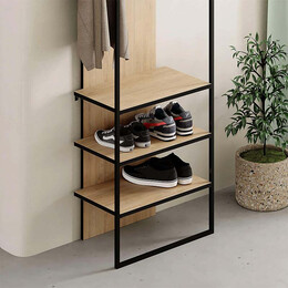 Έπιπλο Εισόδου Archy Megapap από Μελαμίνη - Μέταλλο Χρώμα Sapphire oak 53x31,7x180εκ.