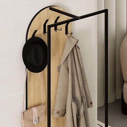 Έπιπλο Εισόδου Archy Megapap από Μελαμίνη - Μέταλλο Χρώμα Sapphire oak 53x31,7x180εκ.