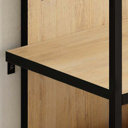 Έπιπλο Εισόδου Archy Megapap από Μελαμίνη - Μέταλλο Χρώμα Sapphire oak 53x31,7x180εκ.