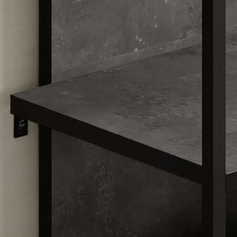 Έπιπλο Εισόδου Archy Megapap από Μελαμίνη - Μέταλλο Χρώμα Γκρι Ρετρό 53x31,7x180εκ.