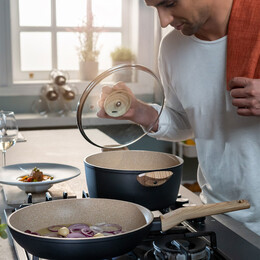 Estia Γκριλιερα Earth Αντικολλητικη Πρεσσαριστου Αλουμινιου 28cm