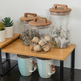 Estia Δοχειο Αποθηκευσης Acacia Γυαλινο 1000ml 10x10x19cm