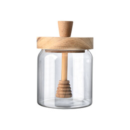 Estia Δοχειο Μελιου Acacia Γυαλινο 450ml 9x9x13.5cm με Κουταλι Μελιου