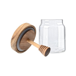 Estia Δοχειο Μελιου Acacia Γυαλινο 450ml 9x9x13.5cm με Κουταλι Μελιου