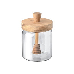 Estia Δοχειο Μελιου Acacia Γυαλινο 450ml 9x9x13.5cm με Κουταλι Μελιου