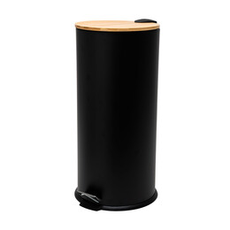 Estia Καδος Απορριματων Soft Close Bamboo Essentials 30lt ματ Μαυρος