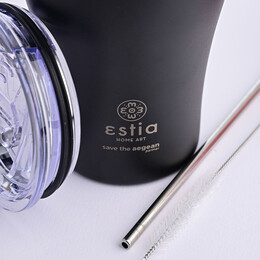 Estia Θερμος Coffee mug Save the Aegean 350ml Midnight Black