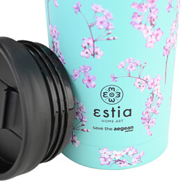 Estia Θερμος Travel mug Save the Aegean 350ml Blossom Green