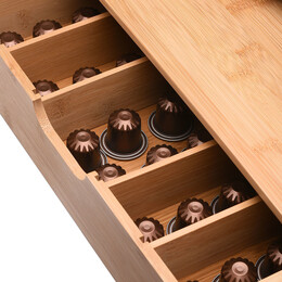 Estia Θηκη για Καψουλες Espresso Bamboo Essentials Συρταρωτη με 5 Ρυθμιζομενες Θεσεις