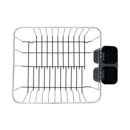 Estia Καλαθι Νεροχυτη Μεταλλικο 35x30x15cm με Μαυρη Βαση Σιλικονης