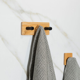 Estia Κρεμαστρα Επιτοιχια Bamboo Essentials Μεταλλικη 3 Θεσεων