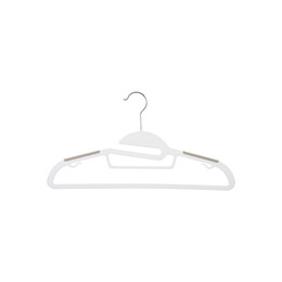 Estia Κρεμαστρα Ρουχων Αντιολισθητικh με Εγκοπες Πλαστικη Λευκη σετ 3 Τem.