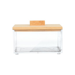 Estia Κουτι Αποθηκευσης & Οργανωσης Bamboo Essentials Τετραγωνο  9x9x6cm με Καπακι