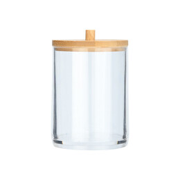 Estia Κουτι Αποθηκευσης & Οργανωσης Bamboo Essentials για Δισκους Ντεμακιγιαζ 7x7x12cm με Καπακι