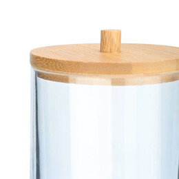 Estia Κουτι Αποθηκευσης & Οργανωσης Bamboo Essentials για Δισκους Ντεμακιγιαζ 7x7x12cm με Καπακι