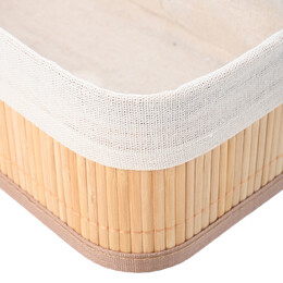 Estia Καλαθι Οργανωσης Bamboo Essentials 30x20cm me Επενδυση