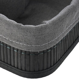 Estia Καλαθι Οργανωσης Bamboo Essentials 19.5x10cm me Επενδυση Μαυρο