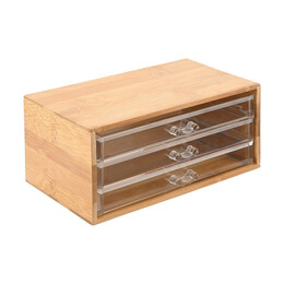 Estia Κοσμηματοθηκη Bamboo Essentials 24.5x11x14cm με 3 Συρταρακια