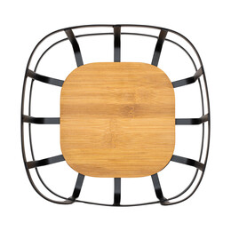 Estia Φρουτιερα Bamboo Essentials Μεταλλικη 24x24x12.7cm Μαυρη