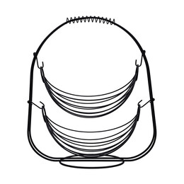 Estia Φρουτιερα 2 Θεσεων Metal Black Μεταλλικη 37χ20x42cm Μαυρη