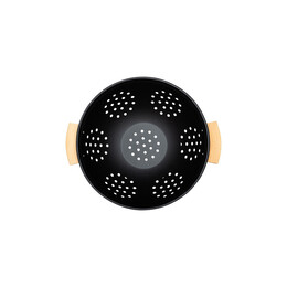 Estia Σουρωτηρι Ζυμαρικων Bamboo Essentials Μεταλλικο με Λαβες 24x24x13.7cm Μαυρο