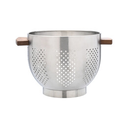 Estia Σουρωτηρι Acacia Ζυμαρικων Ανοξειδωτο 22cm με Ξυλινες Λαβες