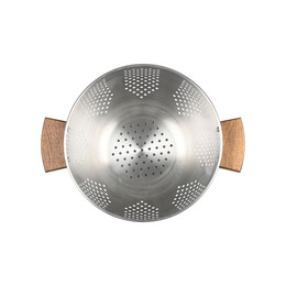 Estia Σουρωτηρι Acacia Ζυμαρικων Ανοξειδωτο 22cm με Ξυλινες Λαβες