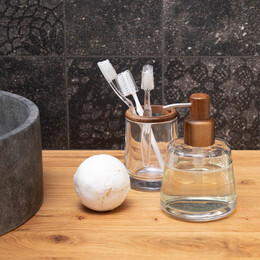 Estia Ποτηρακι Μπανιου Acacia Γυαλινο