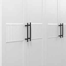 Ντουλάπα Ρούχων Jenna Megapap Εξάφυλλη Χρώμα Λευκό 210x50x182εκ.