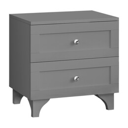 Κομοδίνο Emily Megapap Χρώμα Ανθρακί 45x42x55εκ.