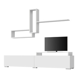 Σύνθεση Τηλεόρασης Odessa Megapap Χρώμα Λευκό 180x37x47εκ.