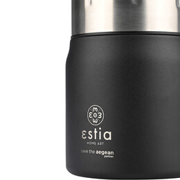 Estia Θερμος Lunch pot Save the Aegean 0.5lt Midnight Black