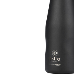 Estia Θερμος Travel Flask Save the Aegean 350ml Midnight Black