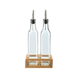 Estia Μπουκαλια για Λαδι & Ξυδι Γυαλινο 500ml me ροη σετ 3 Τεμ.