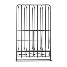 Estia Βαση για Καψουλες & Συσκευασιες Espresso Metal Black Μεταλλικη Διπλης Οψεως Μαυρη