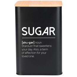 Estia Δοχειο για Ζαχαρη Bamboo Essentials Μεταλλικο 10x13cm Μαυρο