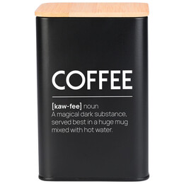 Estia Δοχειο για Καφε Bamboo Essentials Μεταλλικο 10x13cm Μαυρο