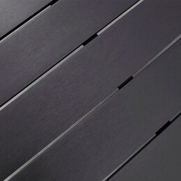 Τραπέζι Κήπου Poseidon Megapap Μεταλλικό - Μασίφ Ξύλο Χρώμα Μαύρο 150x82x75εκ.