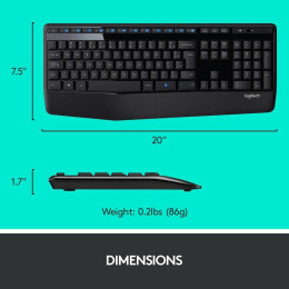 Logitech Mk345 Combo Ασύρματο σετ Πληκτρολόγιο & Ποντίκι us (920-006489) (Logmk345us)