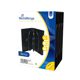 Mediarange dvd Case for 8 Discs 27mm Black Pack 3 (Mrbox35-8)