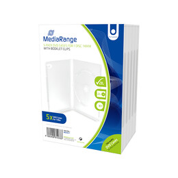 Mediarange dvd Case  for 1 Disc 14mm Transparent (5 Pack) (Mrbox30-t)