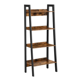 Μεταλλική Βιβλιοθήκη με 4 Ξύλινα Ράφια 56 x 34 x 137.5 cm Vasagle (Lls054x01) (Vaslls054x01)