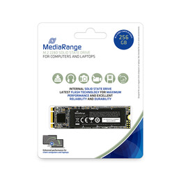 Mediarange Internal m.2 2280 Solid State Drive, Sata 6 Gb/s, 256gb (Mr1022)