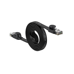 Baseus Flat U/utp Cat.6 Καλώδιο Δικτύου Ethernet 1.5m Μαύρο (Wkjs000001) (Baswkjs000001)
