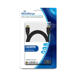 Καλώδιο Mediarange Hdmi/hdmi High Speed Connection With Ethernet 3.0m Black (Mrcs157)