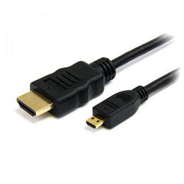Καλώδιο Mediarange Hdmi/micro Hdmi Version 1.4 With Ethernet  Gold-Plated 1.0m Black (Mrcs146)
