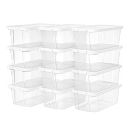 Σετ Αποθηκευτικά Κουτιά 12 τμχ Songmics (Lsp12wt) (Snglsp12wt)