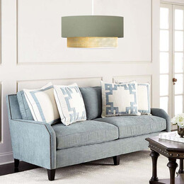 Φωτιστικό Οροφής Lucifer Megapap e27 Υφασμάτινο Μονόφωτο Χρώμα Παστέλ Πράσινο 30x15x70εκ.