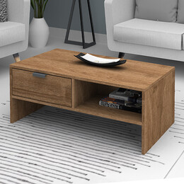 Τραπεζάκι Σαλονιού Galaxy Megapap Χρώμα Καρυδί 100x50x42εκ.